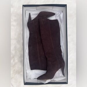 Lord & Taylor Dark Brown Heeled Boots